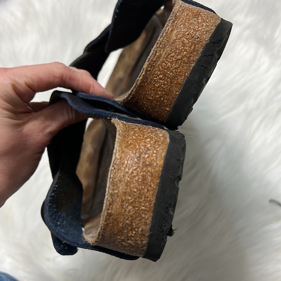 Birkis by Birkenstock blue sandals mens 7 womens 9 - Picture 3 of 7